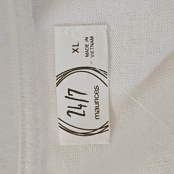 Maurices Off-White Knit Long Sleeve Multicolored Stripe Shirt NWT - Picture 14 of 15